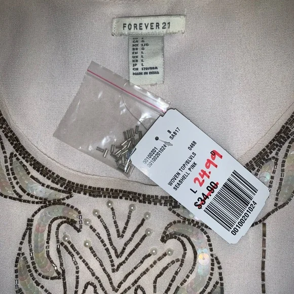 Forever Twenty-one embellished tank top Large Downton Abbey Vibe! - Picture 8 of 12